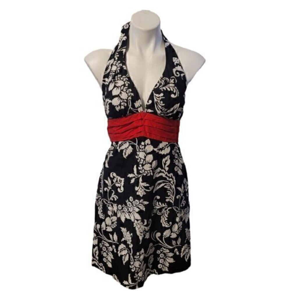 ✨ 4 for $30 ✨ Ruby Rox Black/Red/White Halter Dress Size 7